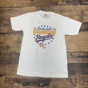 Logo 7 Vintage 1985 World Series Kansas City Royals T-Shirt Size S/M